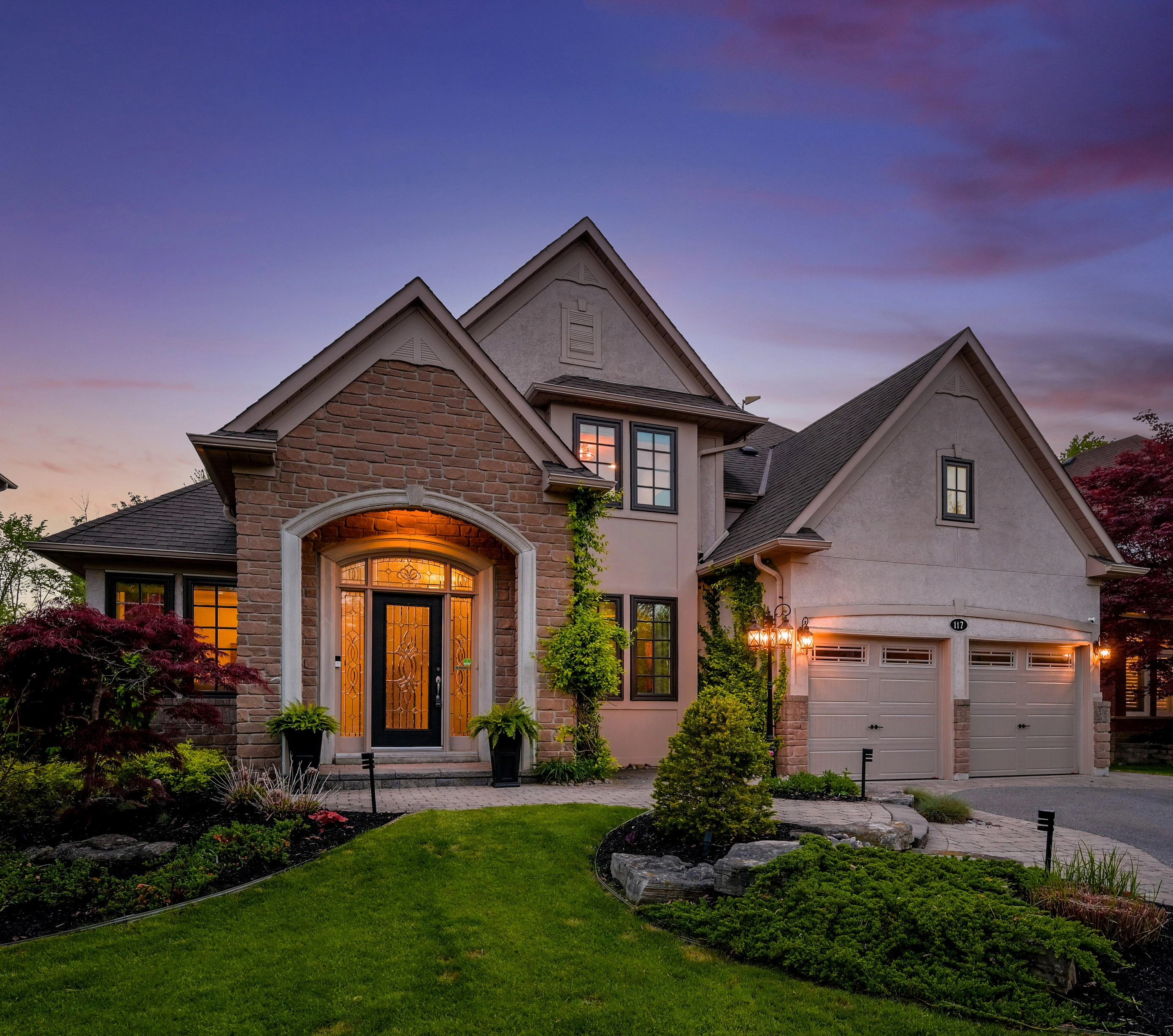 Exterior shot of a home and front yard
