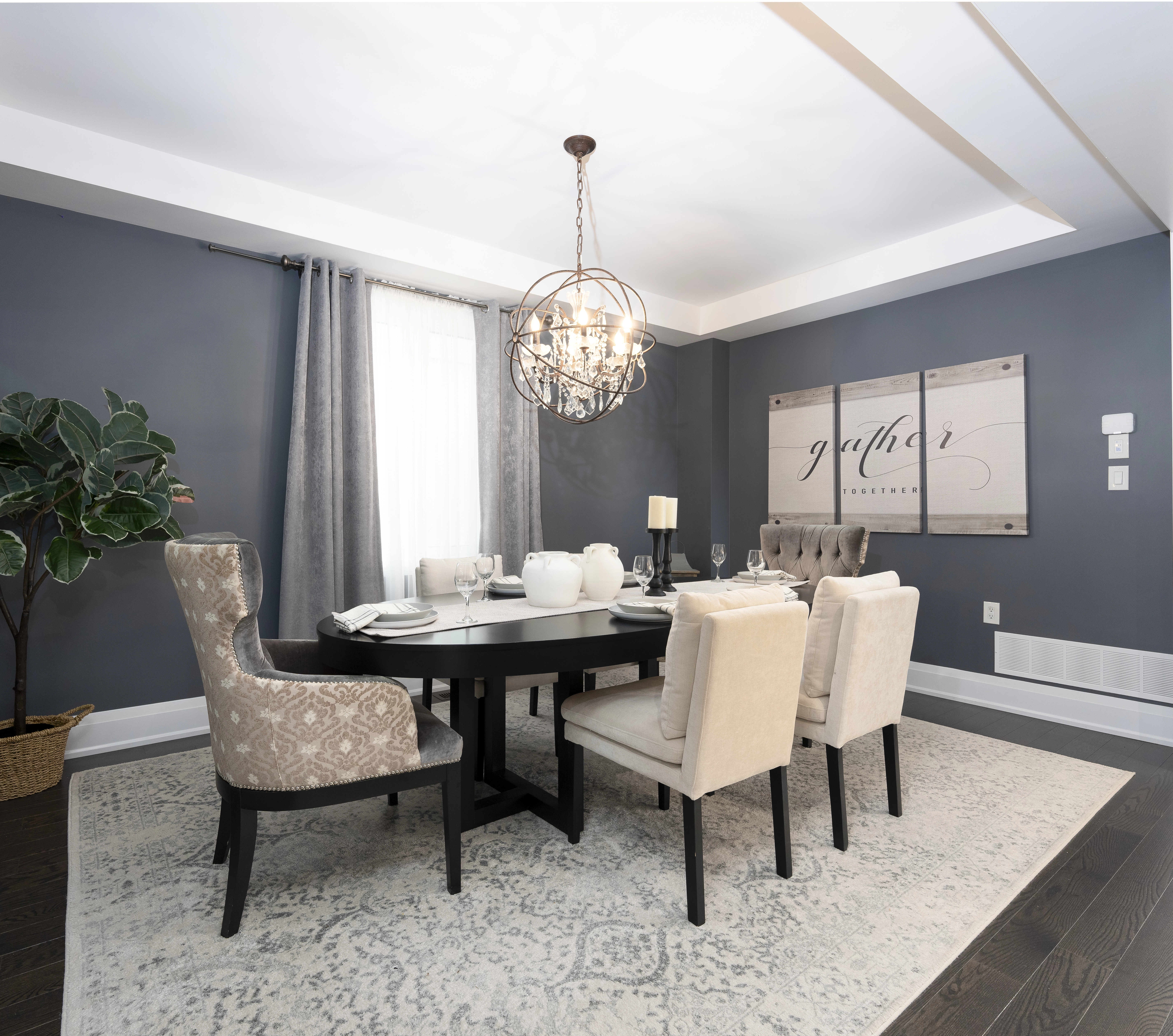 Interior shot of a dining room